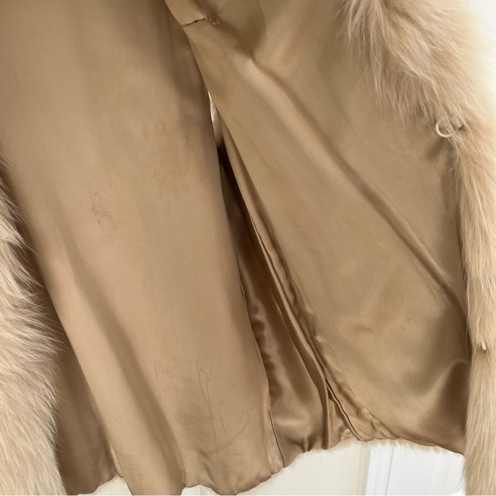 🚫SOLD🚫 [vintage] luxury rabbit fox fur vest cream - Picture 8 of 9